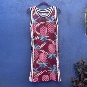 adidas pineapple and polka dot sleeveless dress
